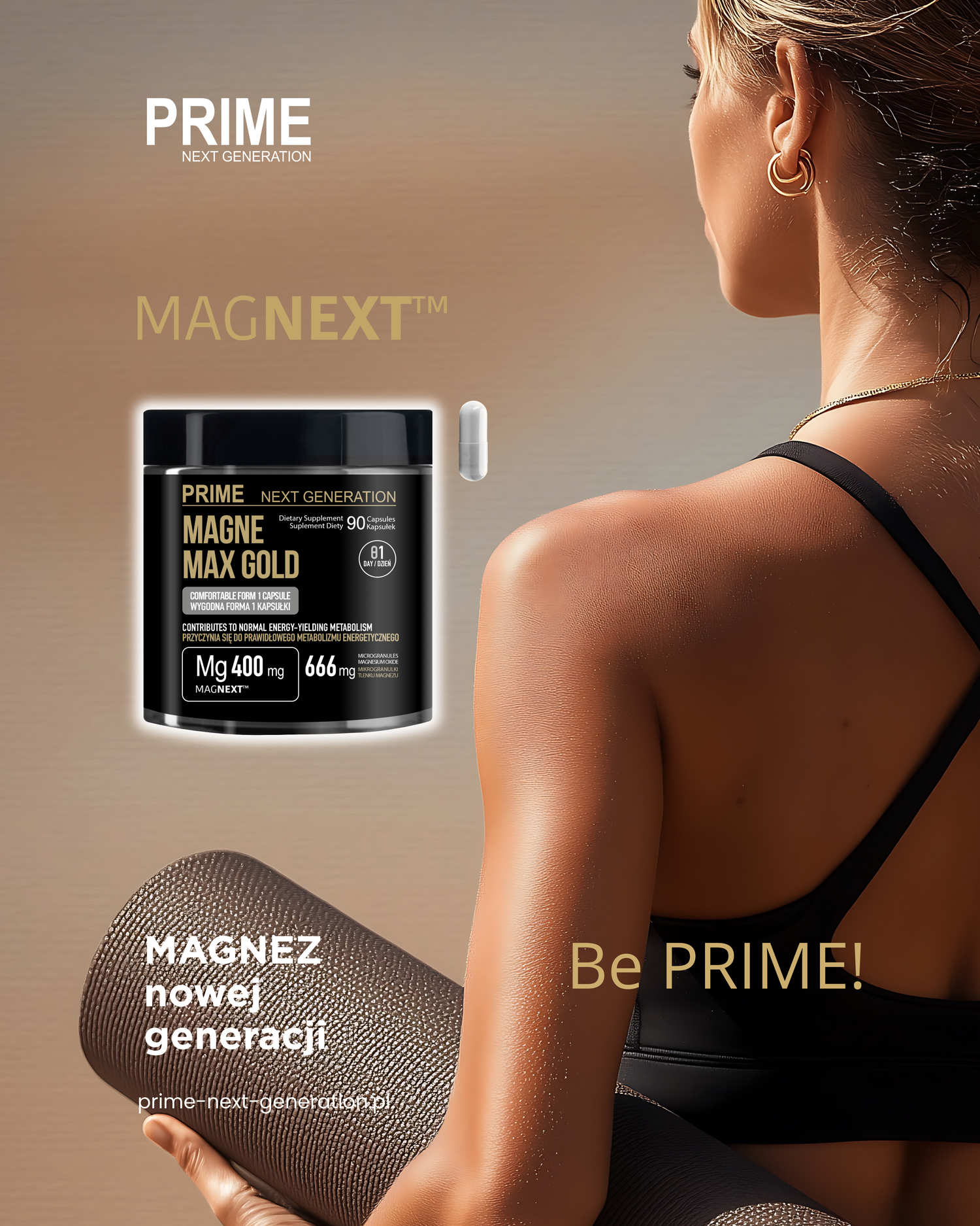 MAGNEZ 400 mg na zmęczenie, mięśnie i układ nerwowy | MAGNE MAX GOLD MAGNEXT™