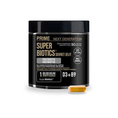 POSTBIOTYK na jelita i odporność  z witaminą D3 i B9 | SUPER BIOTICS™ | 550 mg